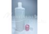 Áttetsző műanyag folyadék flakon pink kupakkal 250ml  