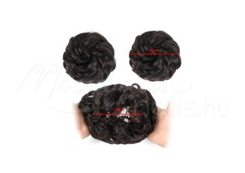 Gumis konty/copf  #A302Q5-2/33 Sötétbarna vörössel