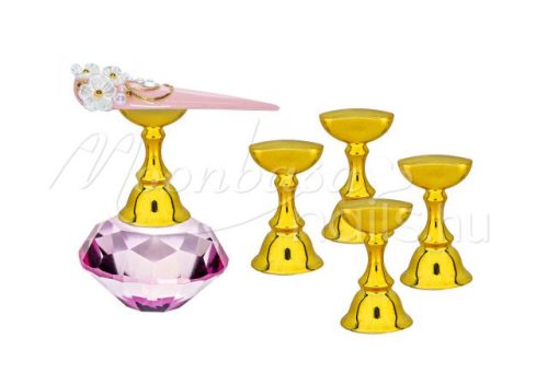 Mágneses díszítő tip tartó gyémánttal   Pink