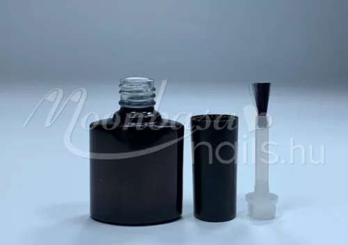 Körömlakkos üveg lapos 7ml #010-B Fényes Fekete