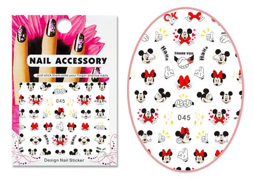 Öntapadós köröm matrica  EB045 Mickey Mouse