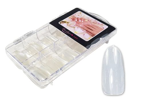 Nail tip box 100 db #012-C Kerek tip - átlátszó