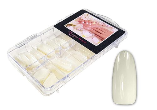 Nail tip box 100 db #012-N Kerek tip - natúr