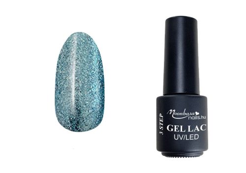 3step gel lac 4ml #216 Albastru ocean cu sclipici