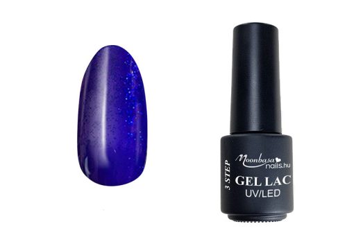 3step gel lac 4ml #218 Albastru liliac cu sclipici