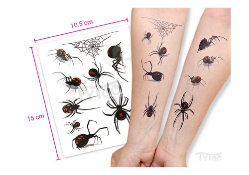 Matrica tetoválás  SC-847 Pókos