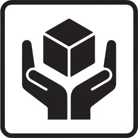 Öntapadós Címke - gondosan szállítandó   