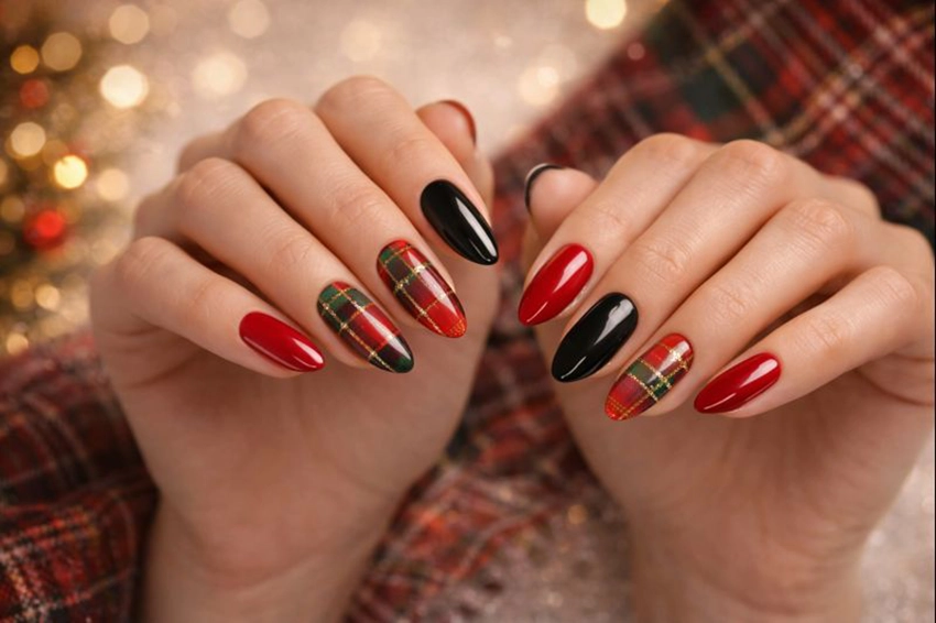 Karácsonyi köröm minták – Trendek, színek és inspirációk 2025-ben