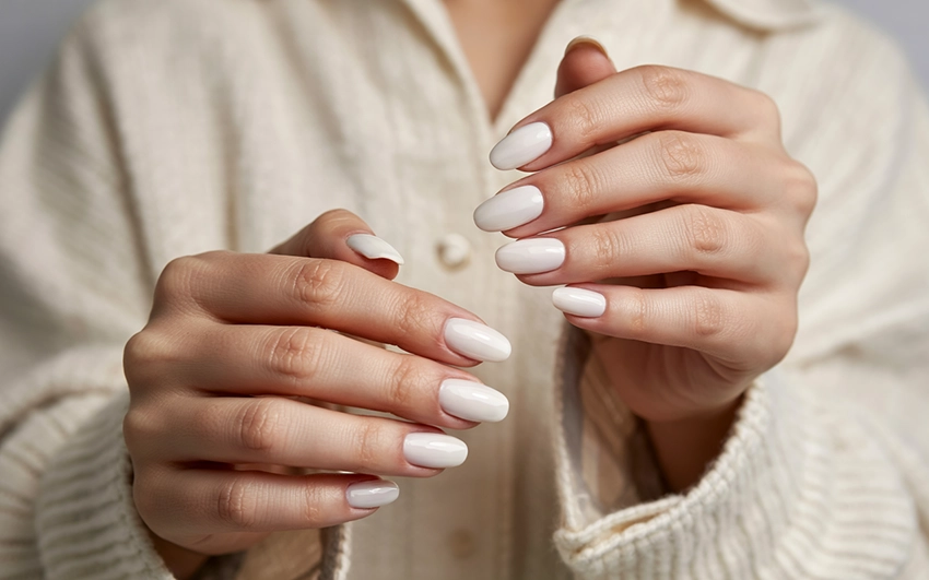 Év színe 2026 – Cloud Dancer: elegáns fehér körömtrend