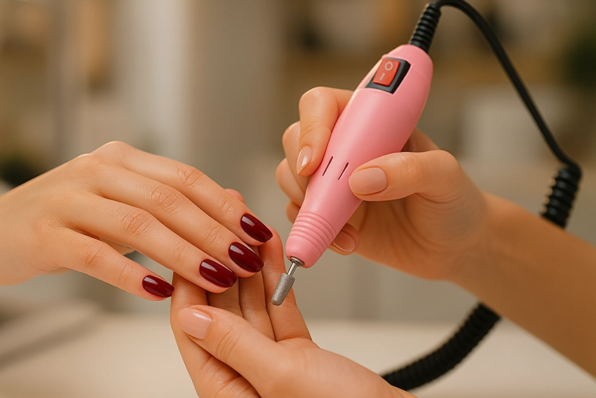 Műköröm csiszológép rózsaszín