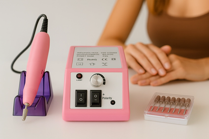 Műköröm csiszológép rózsaszín