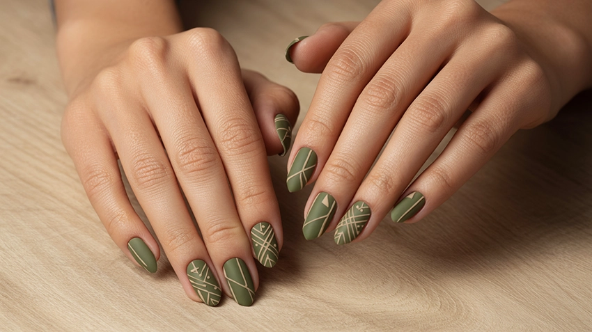 Őszi gél lakk körmök – a matt elegancia és a mandula forma szezonja