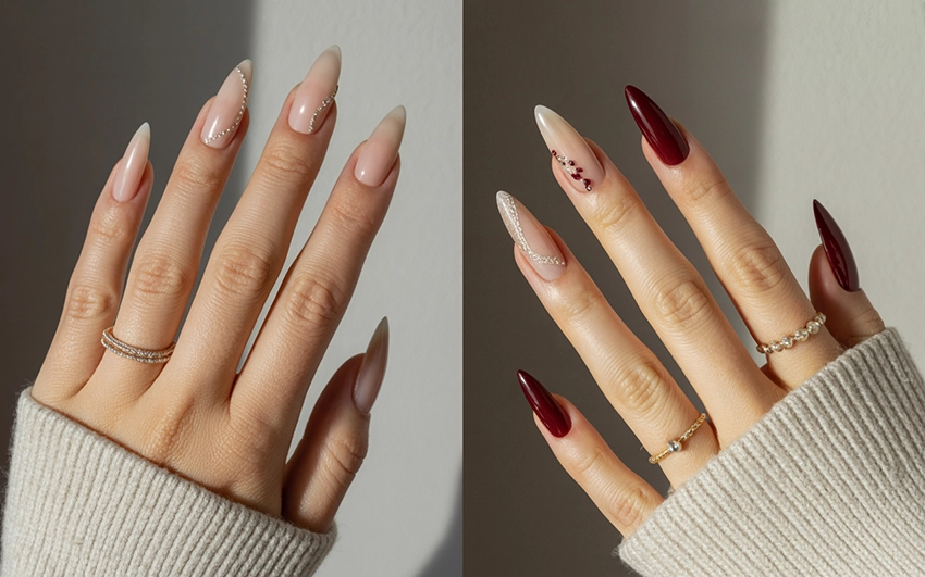 őszi menyasszonyi körömdíszítések