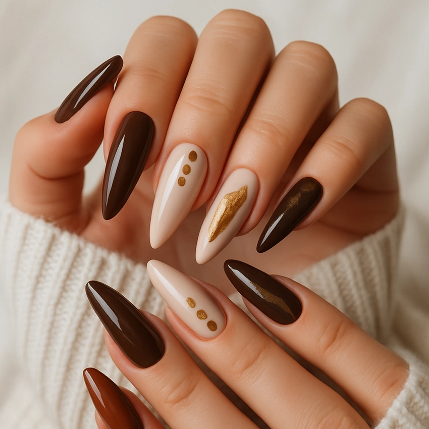 mély narancs-barna árnyalat, amelyet enyhe ombré hatással vittek fel