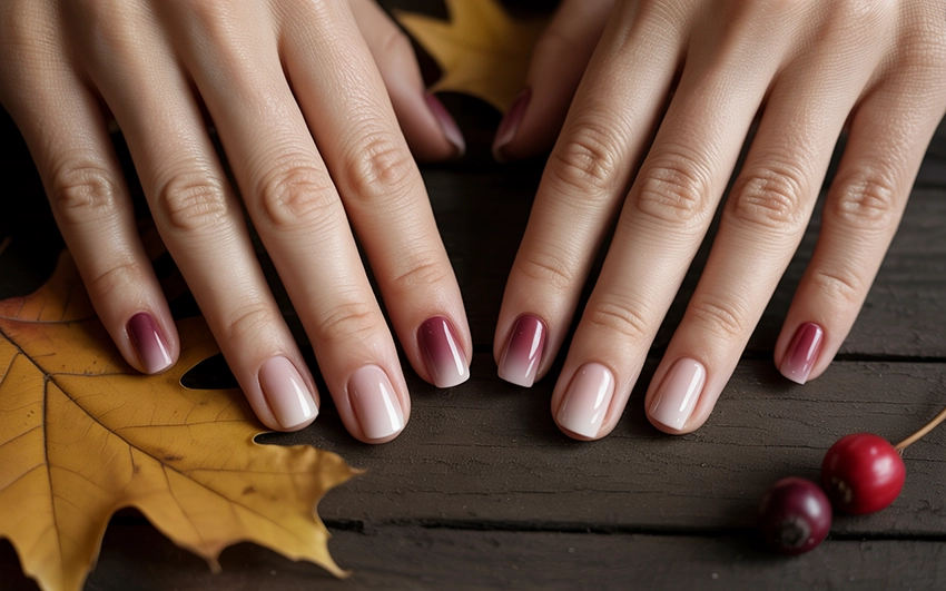 Őszi ombre köröm