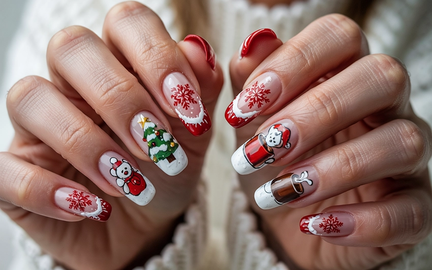 Piros körmök – karácsonyi