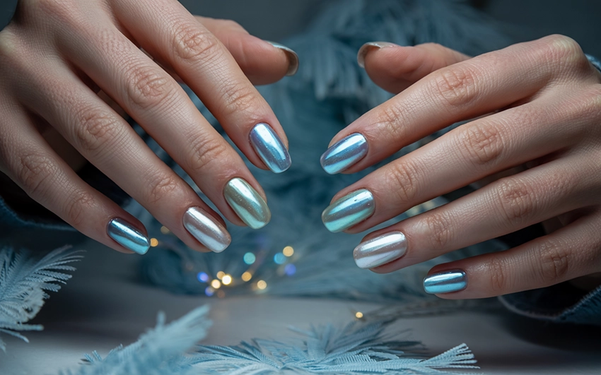 Téli műköröm minták – elegáns és csillogó trendek 2025-re