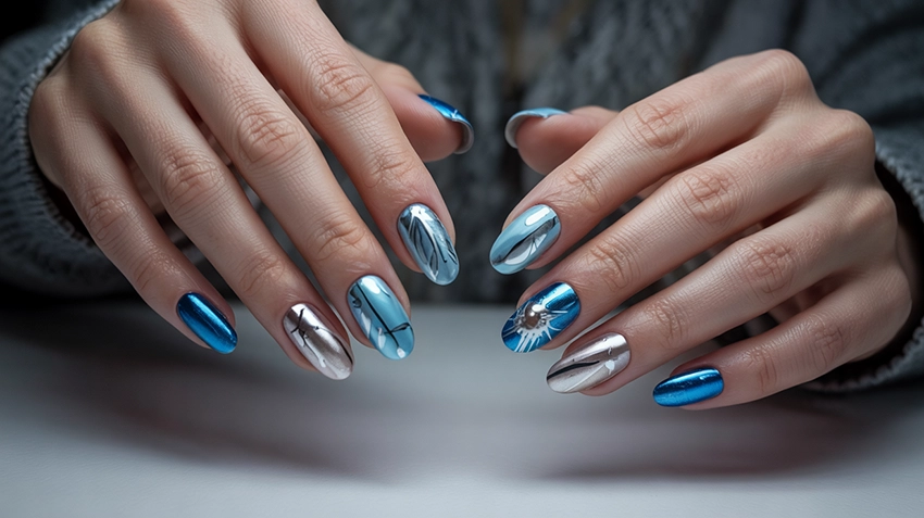 Letisztult téli műköröm stílusok