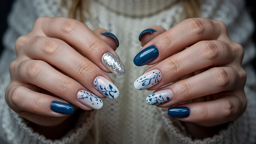 Letisztult téli műköröm stílusok