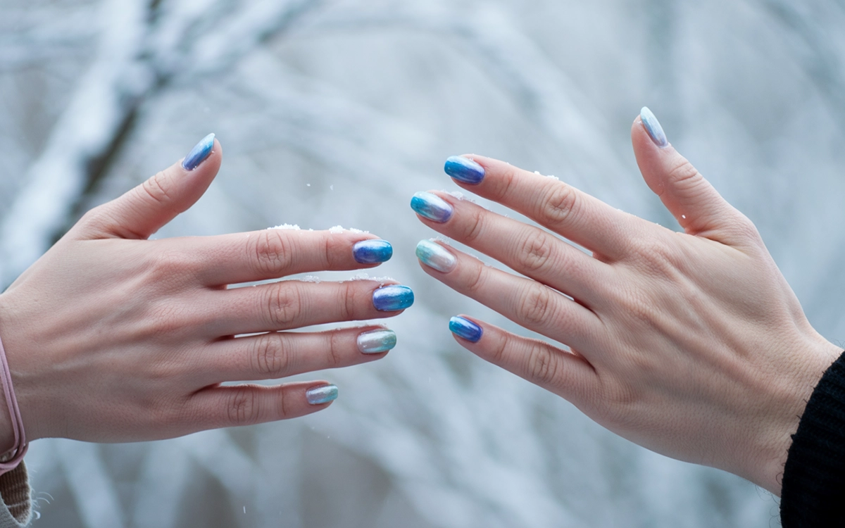 Téli ombre körmök alkalmak szerint