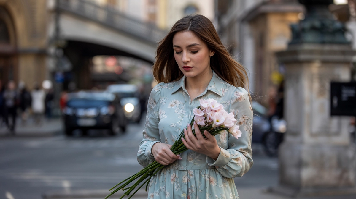 kész tipes műköröm ballerina forma – tavaszi budapesti utcai élethelyzet, francia tip géllel