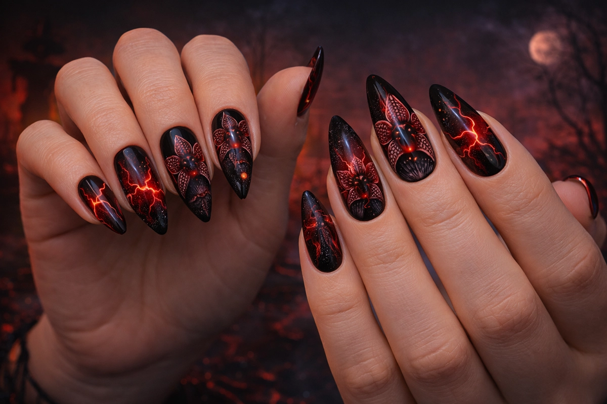 Stranger Things köröm inspirációk, illusztráció