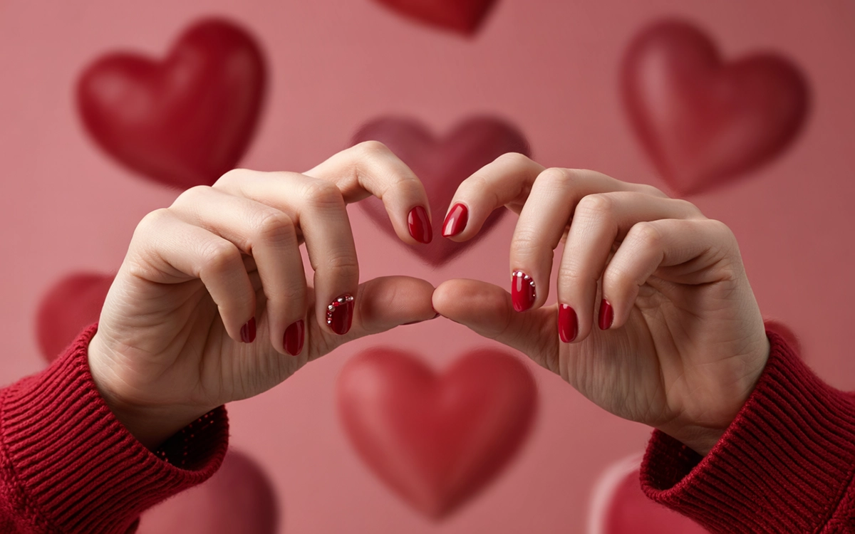 Valentin napi köröm ötletek 2026-ra